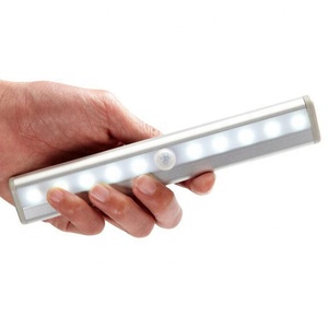 <strong>Portable</strong> 10 LED AAA Batteries PIR Wireless Lamp Stick Bar Wardrobe Under Cabinet Motion <strong>Sensor</strong> Closet <strong>Light</strong>