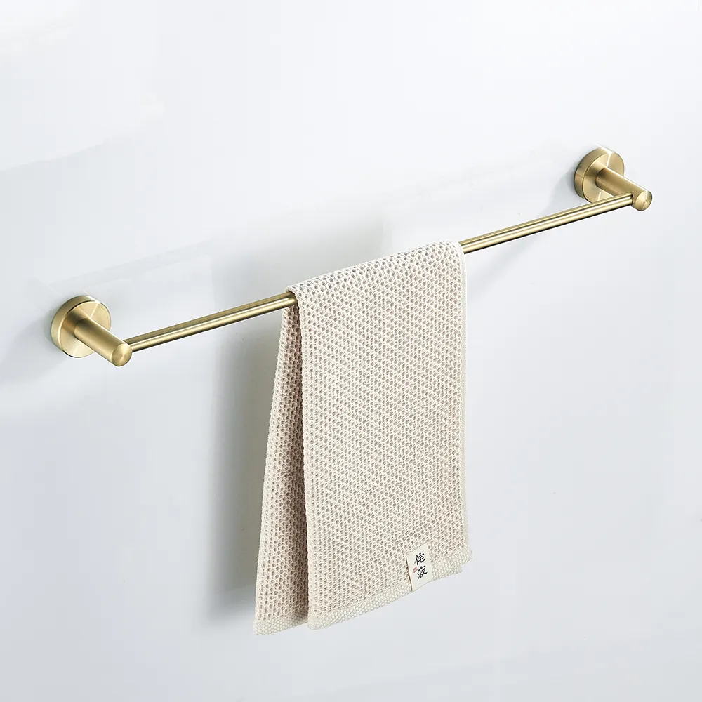 New design bathroom single bar heated towel rail Stainless Steel Single Towel Bar / gold Finish Towel Rod / Towel Shelf 667710