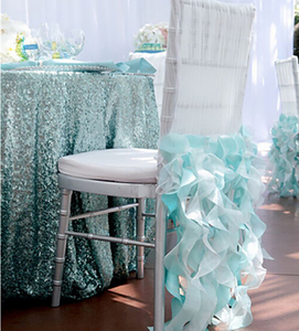 Cubierta de Organza para sillas, decoración personalizada para eventos de boda - Product Image 2