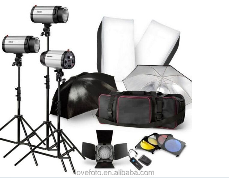 Kit Flash Studio Godox 3x250W - Boîtes à Lumière, Déclencheur FT-16, Supports - Professionnel