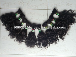 Temple indien cheveux tirés simples cheveux humains Remy non transformés - Product Image 2