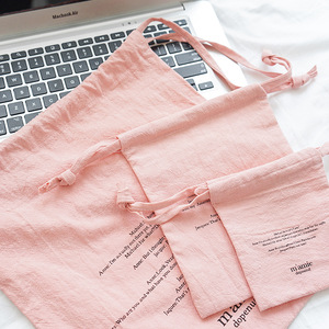 Túi Vải Muslin Quà Tặng Nhỏ Màu Trắng Cỡ Lớn Tùy Chỉnh Túi Vải Trang Sức In Logo Túi Dây Rút Bụi Bông Calico - Product Image 3