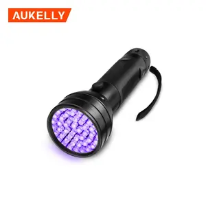 Lampu Genggam Genggam 51 LED 395NM, Senter Uv, Senter Blacklight Portabel Ultra Violet untuk Hewan Peliharaan Detektor Urin