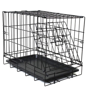Transpirable plegable portátil interior de Metal galvanizado de <span class=keywords><strong>cachorro</strong></span> de perro <span class=keywords><strong>perrera</strong></span> con cerradura y Abs bandeja - Product Image 3