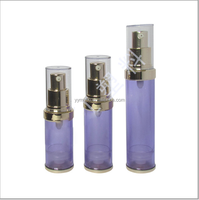 Flacon pompe airless en plastique ABS chromé de haute qualité 15ml/20ml/30ml pour lotion, soin de la peau, shampoing, emballage, sérigraphie, thermoscellage