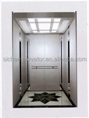 Big size handling capacity elevator, 8 person lift dimensions VVVF door operator