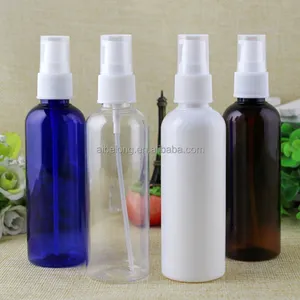 IBELONG Wholesale 100ml Amber Blue Clear White Round PET Plastic Lotion Pump Bottle Supplier