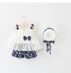 Hao Roupas Miúdo Encantador Belo Terno Do Bebê Com chapéu Do Bebê Menina Roupas de Boa Qualidade Menina Roupas Terno