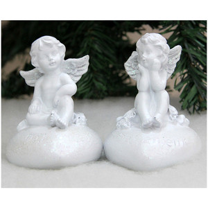 Fábrica nova resina branca do anjo pequeno <span class=keywords><strong>Figurines</strong></span> projeto ocidental para a decoração home Natal arte religiosa do jardim para presentes - Product Image 3