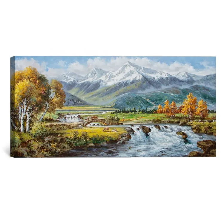 印象派の丘風景風景壁アート油絵
