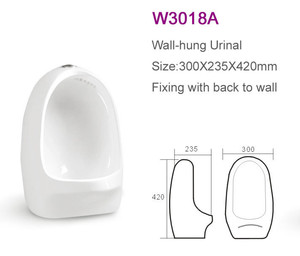 Urinoir mural en céramique <span class=keywords><strong>pour</strong></span> hommes, petite taille - Product Image 2