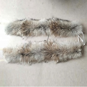 Wholesale custom size detachable genuine <strong>coyote</strong> <strong>fur</strong> collar Zhaorun <strong>trim</strong> stripes for garment