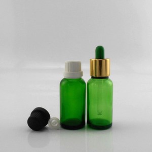 Flacon compte-gouttes de luxe en verre vert 30 ml, rechargeable, pour huiles essentielles, <span class=keywords><strong>ensemble</strong></span> de soins de la peau, adapté aux cosmétiques - Product Image 3