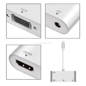 Sét để HDMI VGA Kỹ Thuật Số <span class=keywords><strong>AV</strong></span> <span class=keywords><strong>Adapter</strong></span> Cable Đối Với Apple <span class=keywords><strong>iPhone</strong></span> X/<span class=keywords><strong>6</strong></span>/7 8 cộng với iPad - Product Image 2