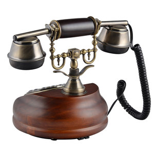 <strong>Old</strong> Fashion Antique Wood Desk <strong>Telephone</strong> Vintage wooden Home Decor <strong>Telephone</strong> For Gift - Product Image 3