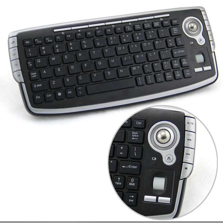 2018 Hot Selling Mini Trackball  Keyboard 2.4GHZ Media Centre Keyboard With Trackball Mouse for Computer Game