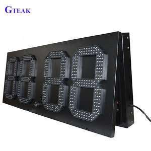 Shenzhen guangzhou benzin istasyonu fiyat panosu kırmızı beyaz mavi yeşil 7 segmentli dijital led benzin fiyatı tabelası benzin istasyonu için