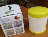 Groentespiraalsnijder Ingebouwde lade Handmatig roestvrijstalen mes Gemakkelijk schoon te maken Fruitgroentesnijder Spiralizer Keukengereedschap