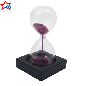 30 giây quay thủ công từ cát hẹn giờ khoa học đồng hồ cát với cơ sở kim loại và hoa huyền diệu - Product Image 2