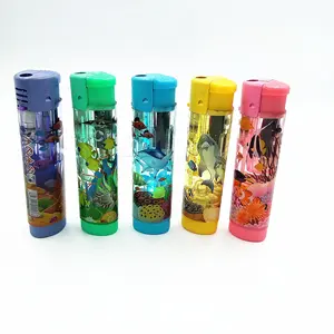 New Fashion Lovely Top Sale High Quality Plastic Electric lighter with LED 83*21.7*17mm -DY 1701