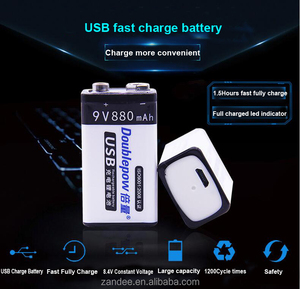 Le plus récent produit 650mAh li-ion USB <span class=keywords><strong>Rechargeable</strong></span> au lithium 9v batterie pour microphone - Product Image 3