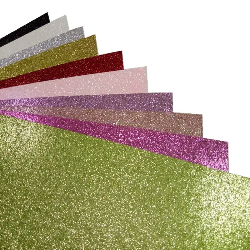 Kein MOQ 300gsm Sparkly Glitter farbiges Karton papier für Cricut Crafts DIY Projects Karten herstellung