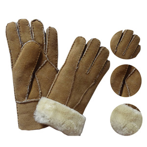 <span class=keywords><strong>Gants</strong></span> en peau de mouton chauds et bon marché pour hommes en <span class=keywords><strong>hiver</strong></span> - Product Image 2