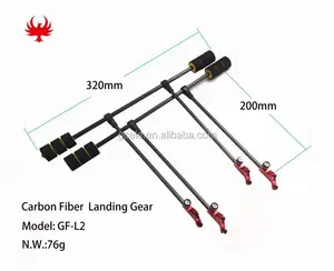 GF-L2 Mais leve fibra de carbono Landing skid para 4 eixos aeronaves fpv trem de pouso skid para UAV Drone * Made in China