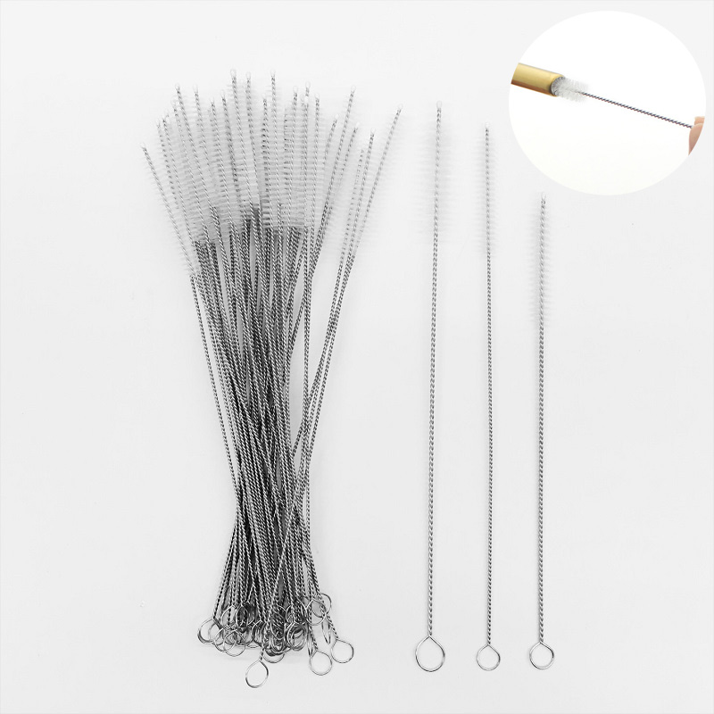 Недорогая щетка для соломинок, нейлоновая щетка для чистки соломинок