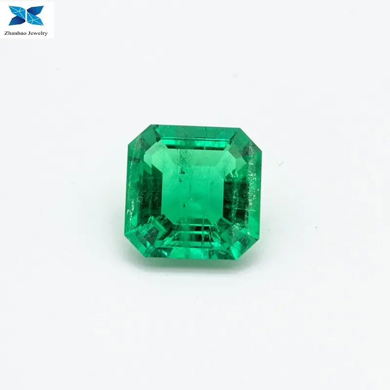 Sintetis Kasar dan Dipoles Zamrud VVS Kejelasan Inklusi Seperti Emerald Alam untuk Kalung