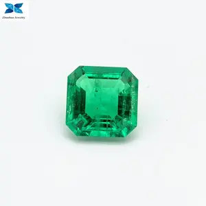 Synthetic rough and polished emeralds VVS clarity inclusion like natural emerald for necklace