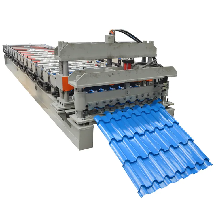 Hydraulische Muur Dak Panel Tegels Roll Forming Machine Productielijn