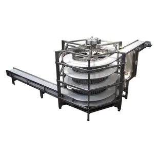 frozen food transfer conveyor, cooling spiral conveyor for food