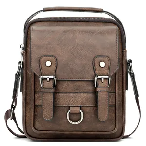 Sac messager en cuir PU pour homme, marque <span class=keywords><strong>Vicuna</strong></span> Polo, tendance, durable, sac à bandoulière en cuir pour homme - Product Image 1
