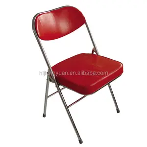 Cheap Chrome frame soft cushion Metal Folding Chair