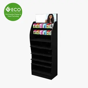 Pos Hot Koop Papier Vitrinekast Voor Cosmetica Make-Up Display Stand