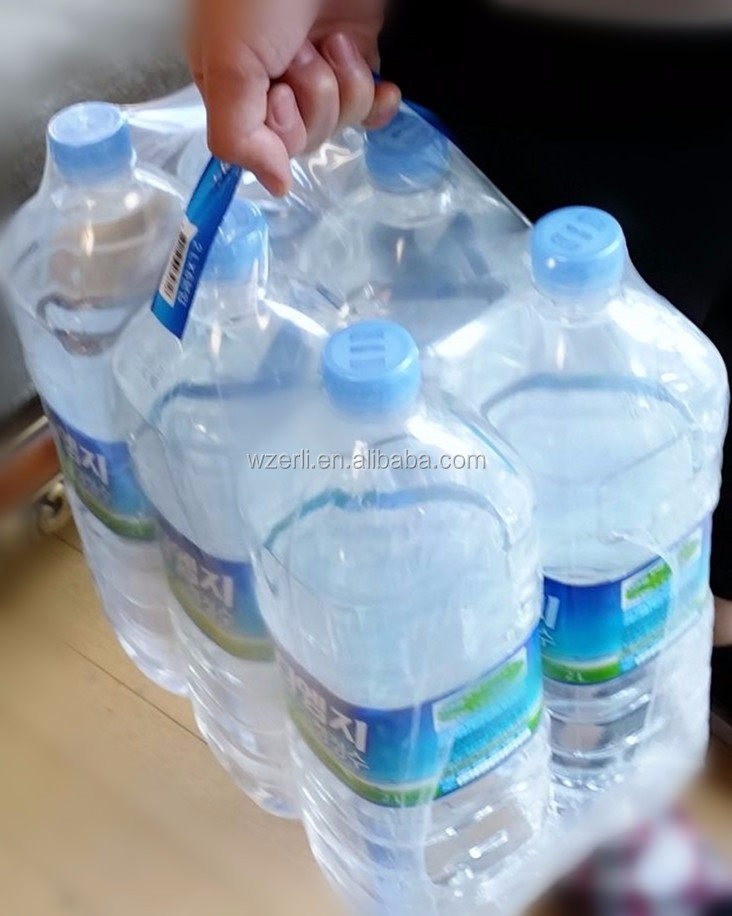 Carrying Handle with Multipacks Wrapping Packaging Film Mineral Water for Transferring Convenience