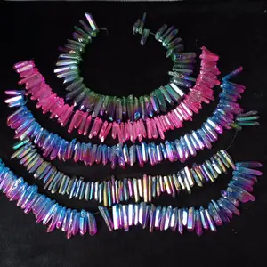 Colorful Aura Quartz Crystal points wholesale