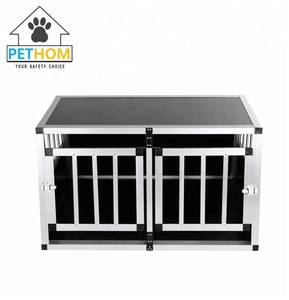 Büyük Köpek Sandık Sağlam Kafes Araba Taşıma Çift Taşıyıcı Bölme Duvar Güvenli ZX896C - Product Image 1