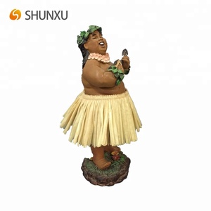 Résine en gros <span class=keywords><strong>voiture</strong></span> pièces de décoration hula girl poupée <span class=keywords><strong>figurine</strong></span> - Product Image 2