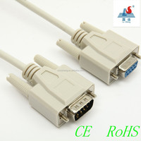 LSC030: CABLE serie RS232 DB9 M/F, PIN completo moldeado