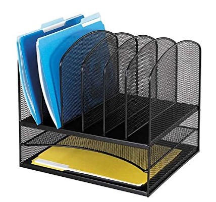 Wideny 7 держателей с порошковым покрытием, металлические офисные принадлежности, Настольный Органайзер