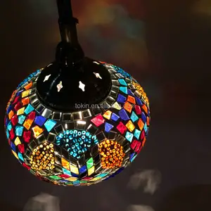 Tokin hecha a mano hermosa de mosaico turco lámpara sola bola colgante luces para la casa y el Club de noche Decoración