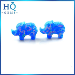 8x11mm forma <span class=keywords><strong>de</strong></span> Elefante azul op27 venta caliente color mexicano opal joyería - Product Image 1