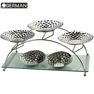 Restaurant & hotel supplies beautiful utensil metal food display racks snack table set