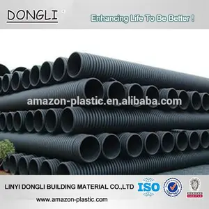 large diameter SN8 600mm double wall corrugated hdpe plastic drainage pipe