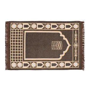 中国新产品印花折叠客厅地毯地毯定制可折叠拉舍尔地板开斋节祈祷垫穆斯林地毯伊斯兰教