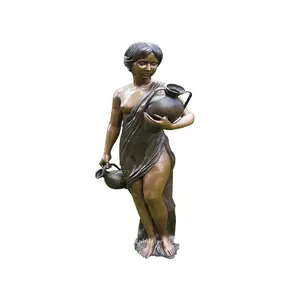 Customized Hotel garden Street Landscape decoration Design metal art Sculpture Bronze Woman Statue