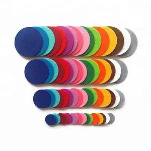 Círculos de Apliques de fieltro coloridos para proyectos de costura y artesanía, suministro de fábrica