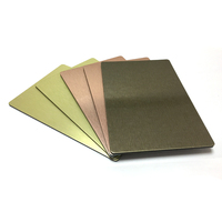 Panneau composite en aluminium cuivré brossé de qualité A2 ignifuge pour la décoration des bâtiments - Revêtement mural extérieur
